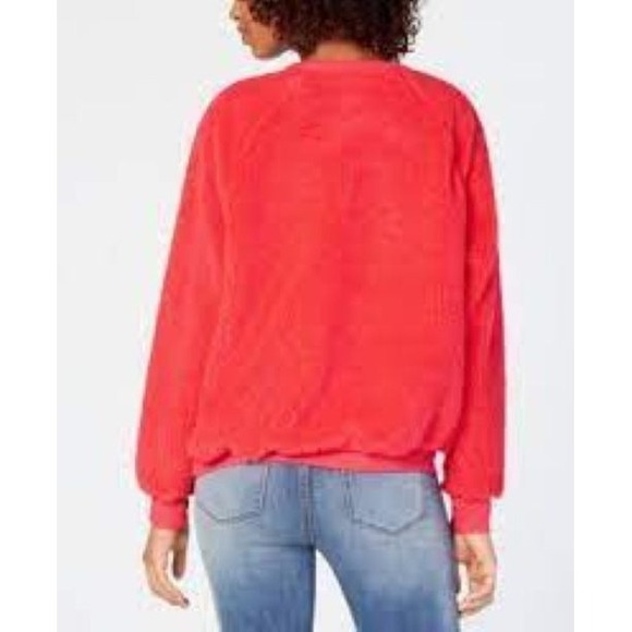 Disney Mickey Mouse Modern Lux Jerry Leigh Plush Sequin Red Sweater L Nostalgic - Picture 2 of 14